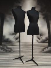 BUSTO NERO/BEIGE CON TREPPIEDE
