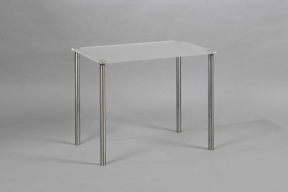 TAVOLINO PLEXI CON GAMBE ACCIAIO SATINATO (OXY11)